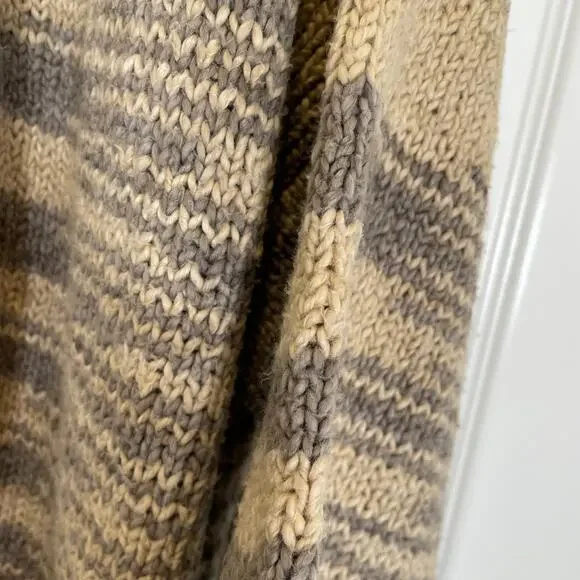 Wol Hide Loose Cardigan in 100% Organic Cotton Smoky Quartz Gray Beige S / M - Picture 9 of 10